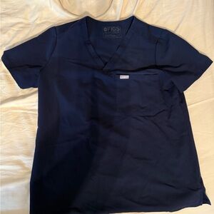 Figs Women's Navy Short Sleeve Top